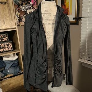 Motherhood Charcoal Maternity Zip Up Jacket - Small